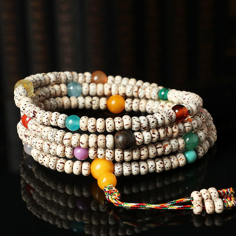 Tibetan Bodhi Seed Amber Agate Wealth Bracelet - Image 5