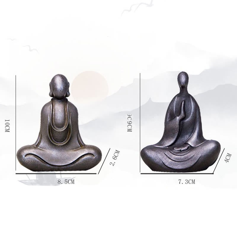 Tibetan Buddha Iron Powder Rust Cast Resin Statue Desk Decoration - Image 30