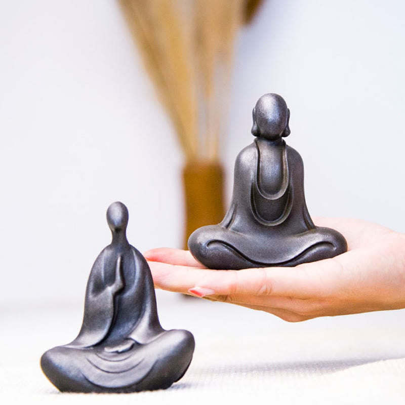 Tibetan Buddha Iron Powder Rust Cast Resin Statue Desk Decoration - Image 31