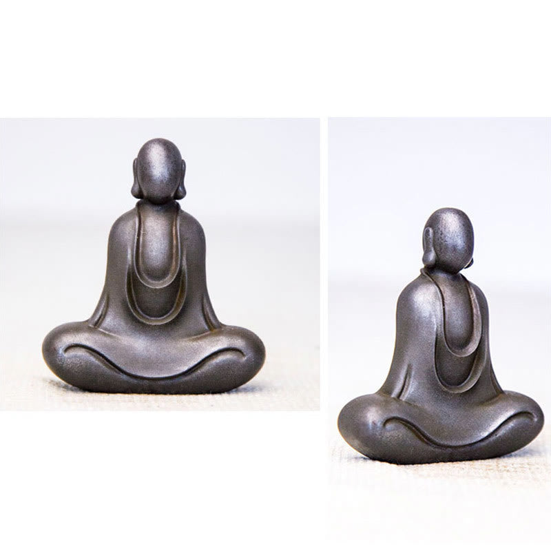 Tibetan Buddha Iron Powder Rust Cast Resin Statue Desk Decoration - Image 28