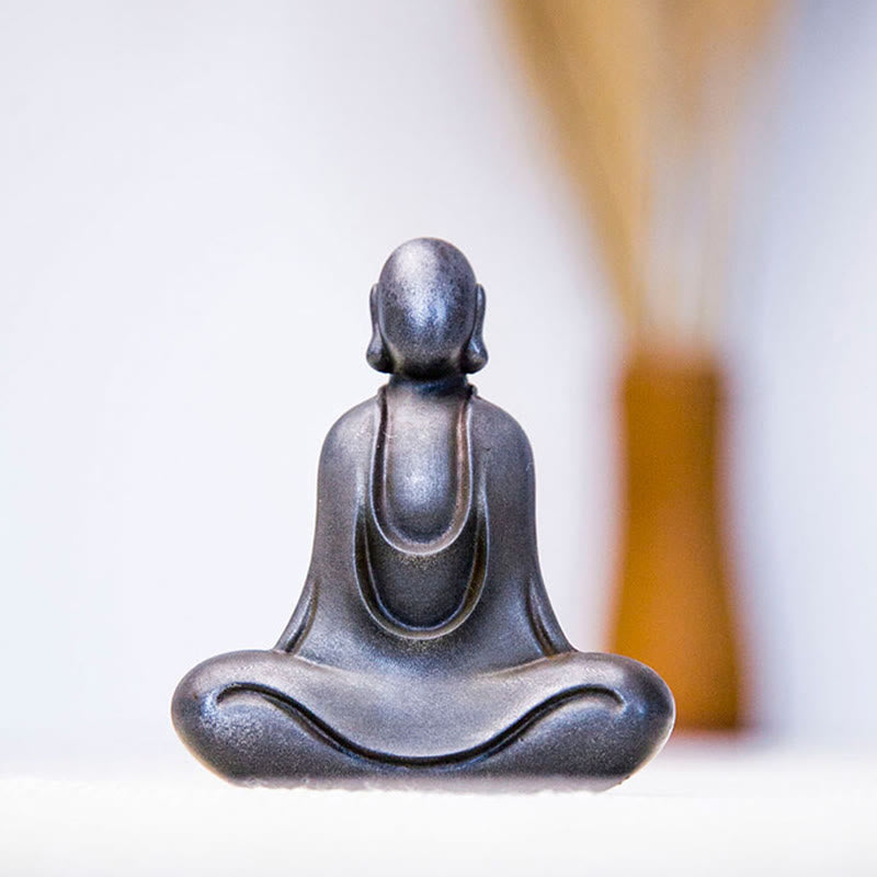 Tibetan Buddha Iron Powder Rust Cast Resin Statue Desk Decoration - Image 26