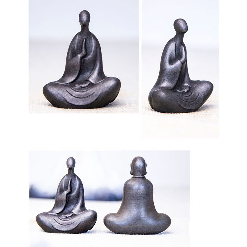 Tibetan Buddha Iron Powder Rust Cast Resin Statue Desk Decoration - Image 34