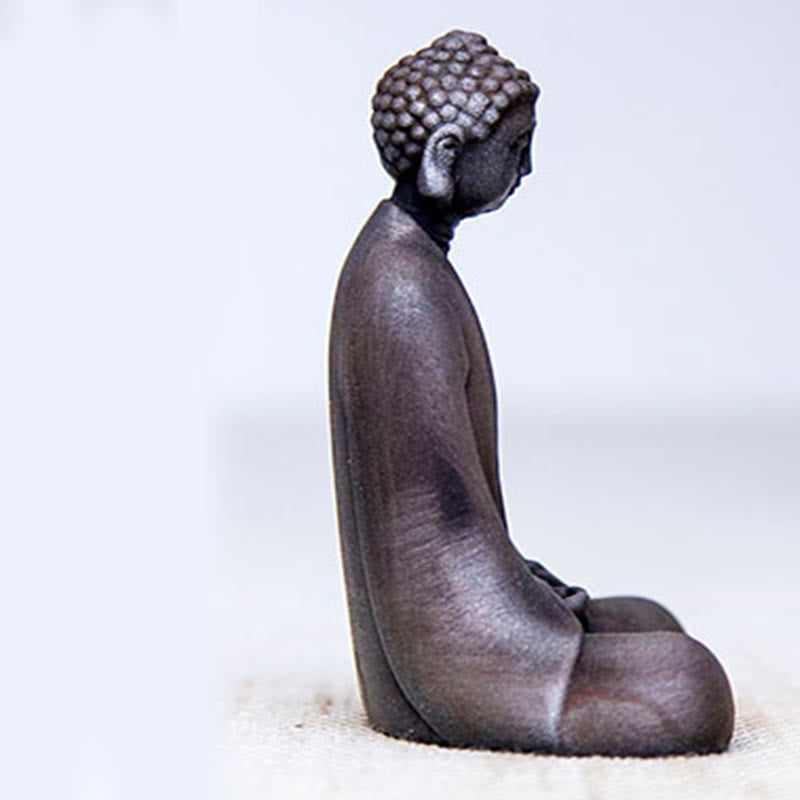Handmade Meditation Sakyamuni Buddha Iron Powder Rust Cast Resin Statue Decoration - Image 29