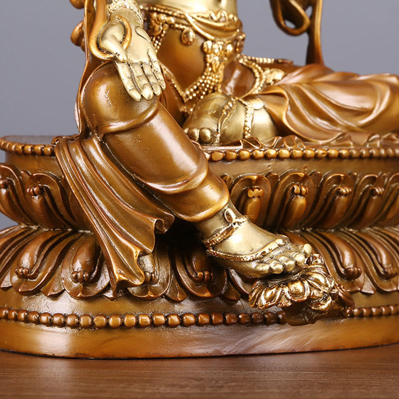 Bodhisattva Green Tara Figurine Protection Brass Copper Statue Home Offering Decoration - Image 9