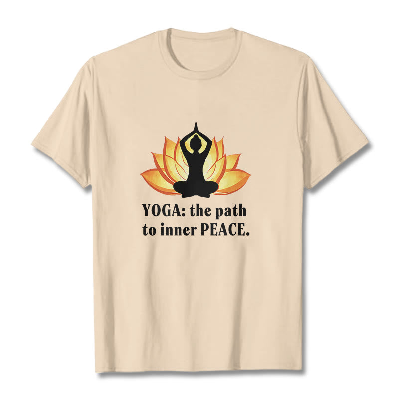 Yoga The Path To Inner Peace Lotus Tee T-shirt - Image 17
