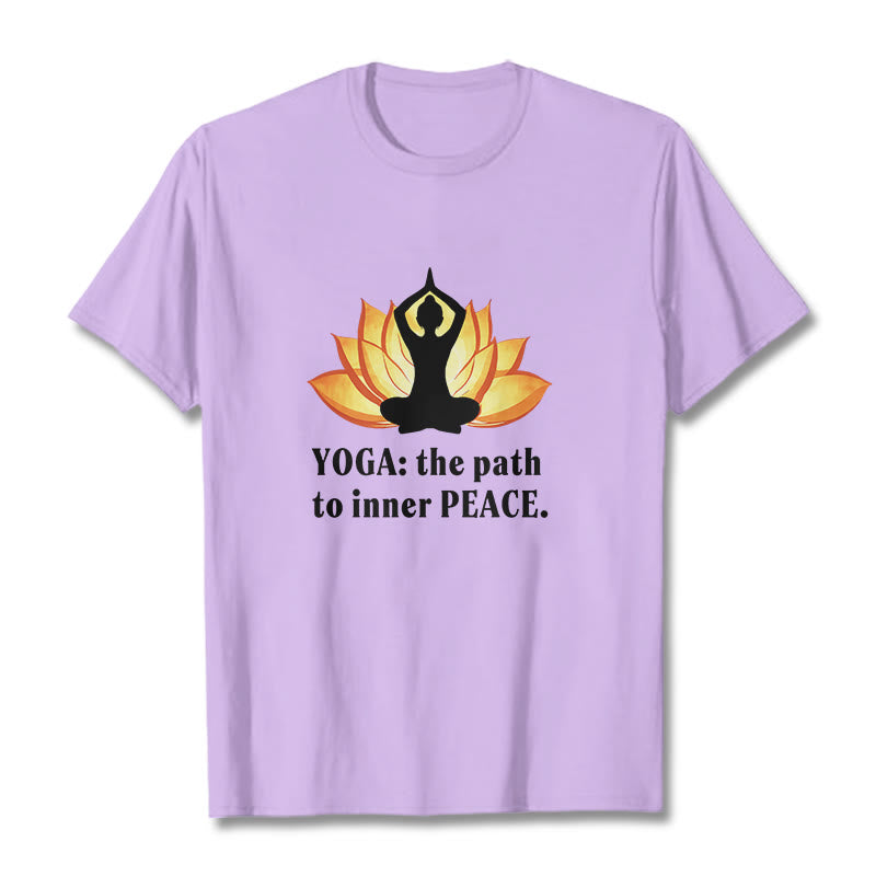 Yoga The Path To Inner Peace Lotus Tee T-shirt - Image 15