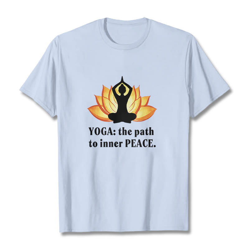 Yoga The Path To Inner Peace Lotus Tee T-shirt - Image 10