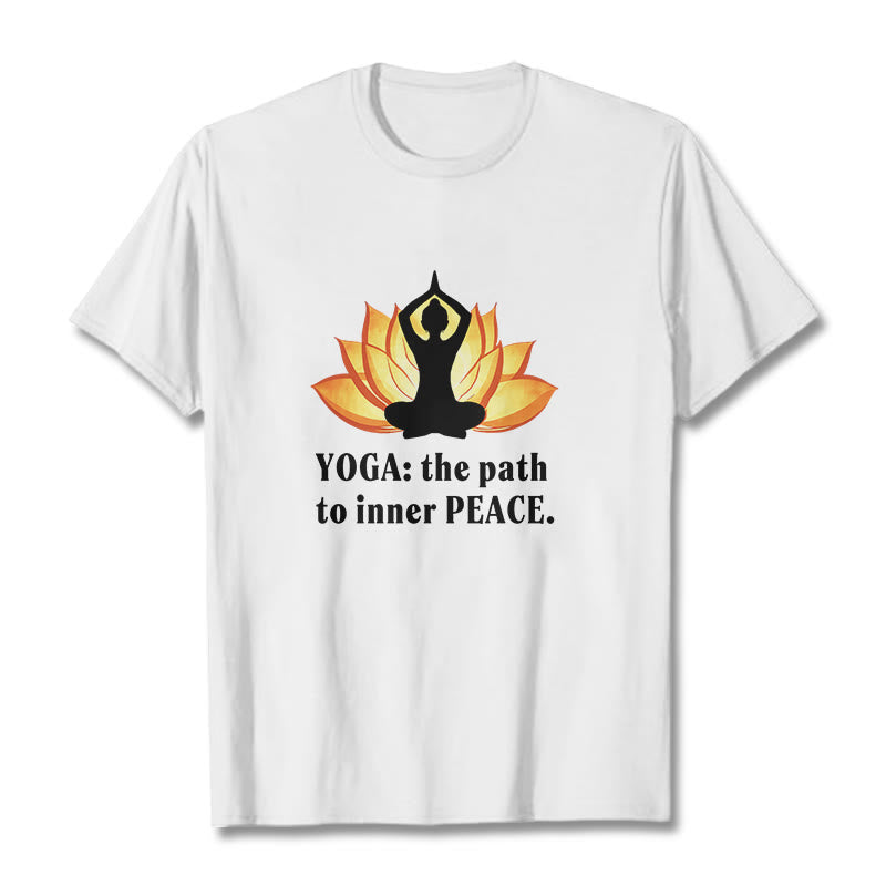 Yoga The Path To Inner Peace Lotus Tee T-shirt
