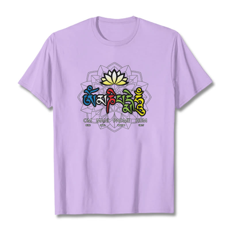 Om Mani Padme Hum Lotus Tee T-shirt - Image 16