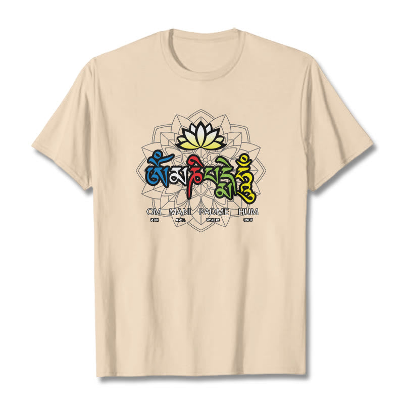 Om Mani Padme Hum Lotus Tee T-shirt - Image 18