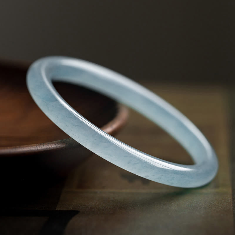 Natural Aquamarine Serenity Bangle Bracelet