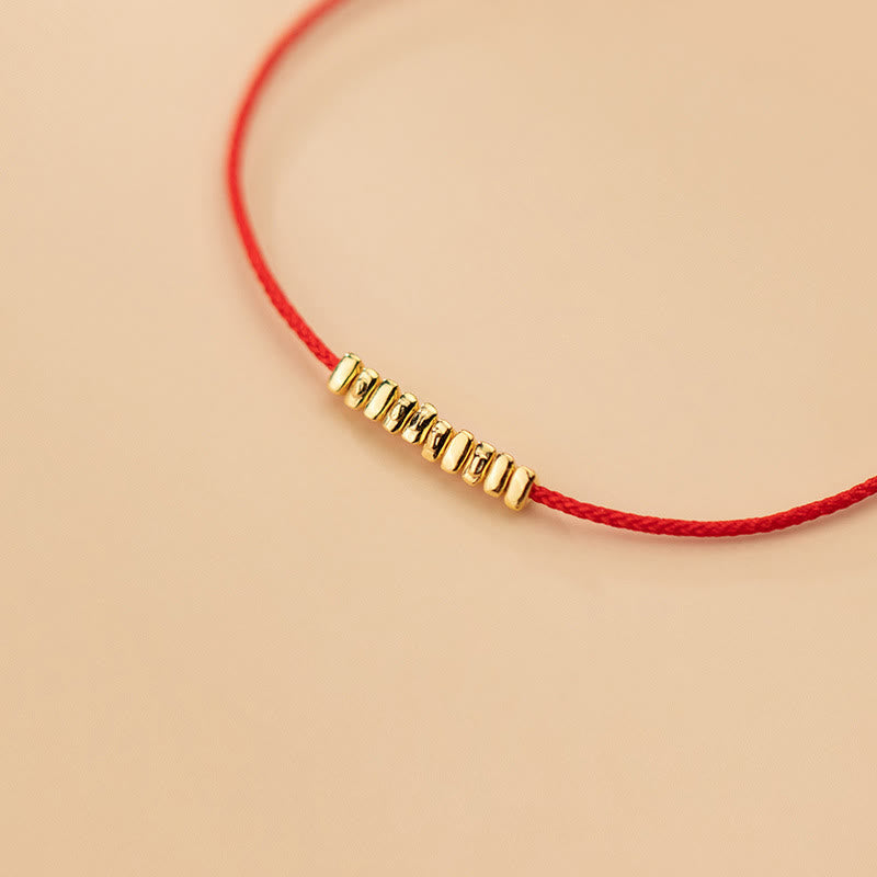 Handmade 925 Sterling Silver Small Pieces Protection Braided Ultra-Thin Rope Bracelet - Image 6