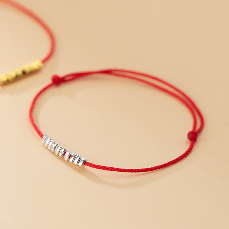 Handmade 925 Sterling Silver Small Pieces Protection Braided Ultra-Thin Rope Bracelet - Image 14