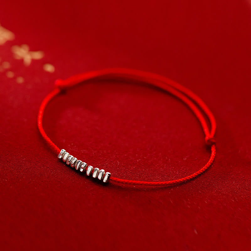 Handmade 925 Sterling Silver Small Pieces Protection Braided Ultra-Thin Rope Bracelet - Image 12