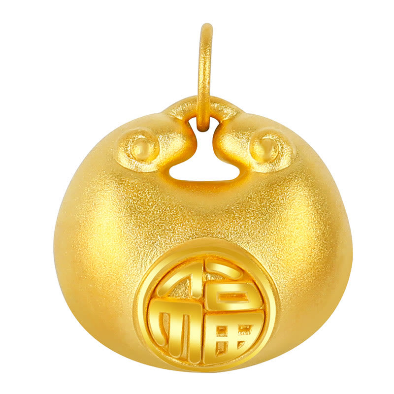 999 Gold Fu Character Wish Lock Pattern Luck Rope Necklace Pendant - Image 18