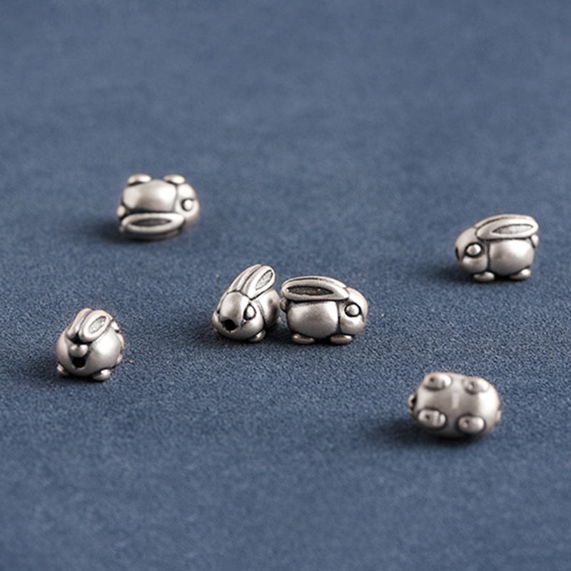 Handmade 999 Sterling Silver Rabbit Luck Rope Bracelet Anklet - Image 27