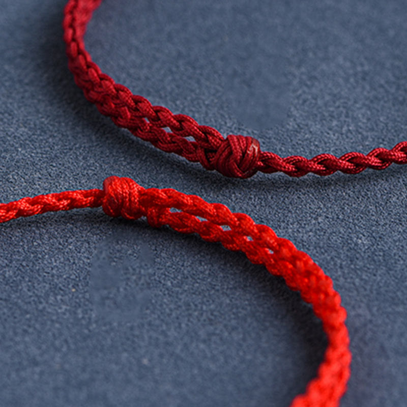 Handmade 999 Sterling Silver Rabbit Luck Rope Bracelet Anklet - Image 19