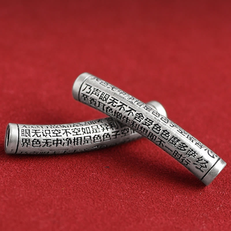 Handmade 999 Sterling Silver Om Mani Padme Hum Heart Sutra Carved Luck Rope Bracelet Anklet - Image 14