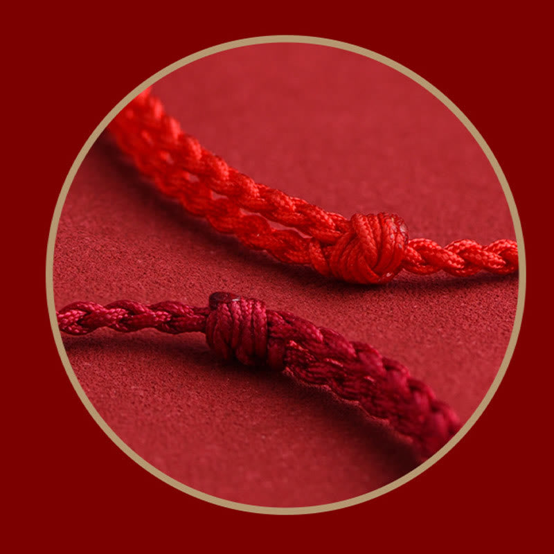 Handmade 999 Sterling Silver Om Mani Padme Hum Heart Sutra Carved Luck Rope Bracelet Anklet - Image 21