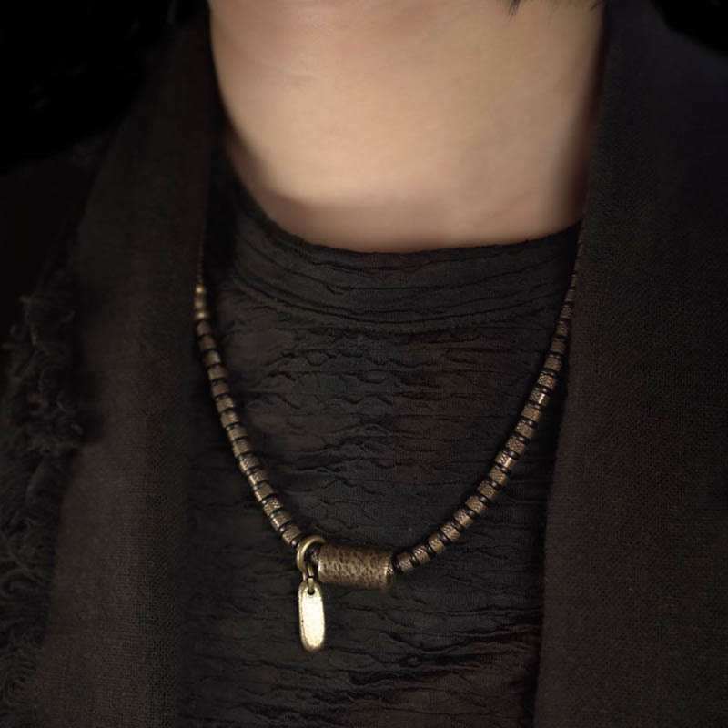 Healing Tibetan Ebony Wood Beads Copper Multilayered Bracelet - Image 4