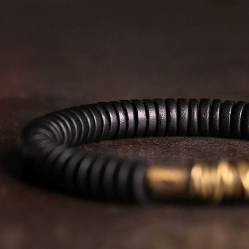 Calm Tibetan Ebony Wood Copper Bracelet - Image 3