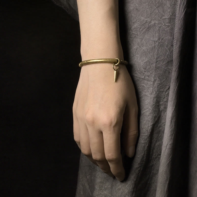 Copper Brass Balance Wealth Simple Bracelet - Image 8