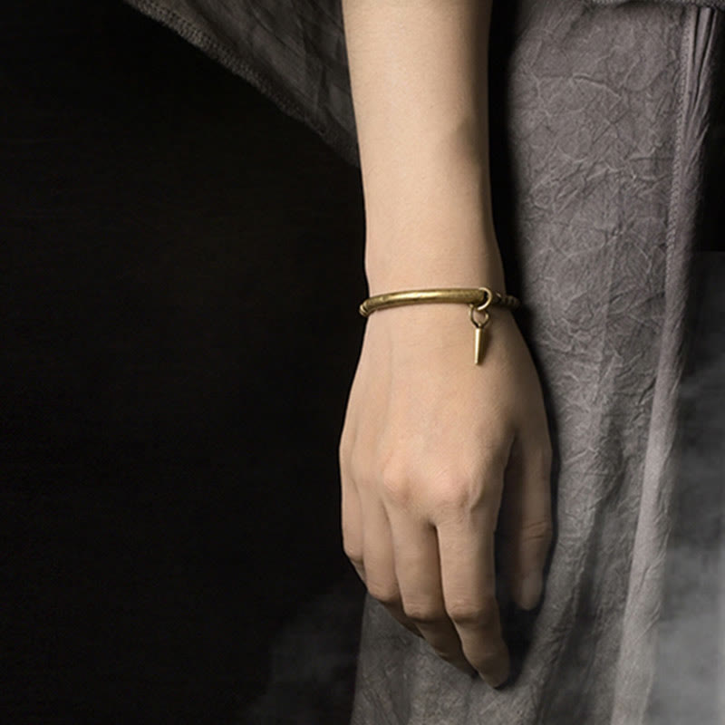 Copper Brass Balance Wealth Simple Bracelet - Image 9