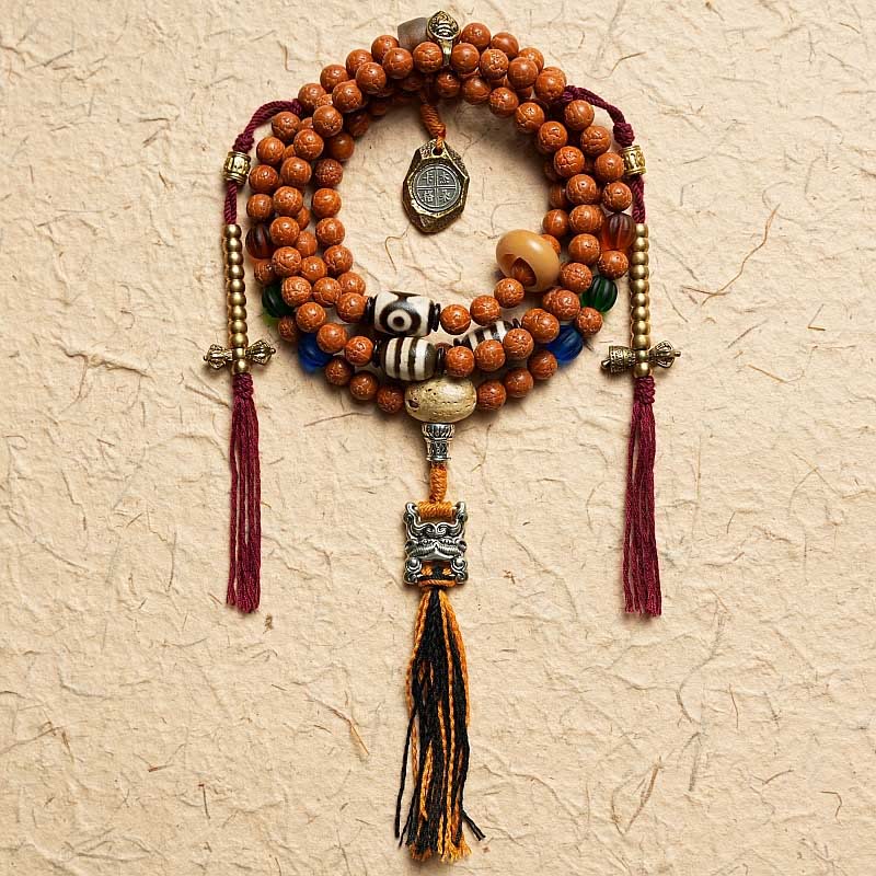 Tibet Bodhi Seed 108 Mala Beads Wisdom Peace Bracelet Necklace