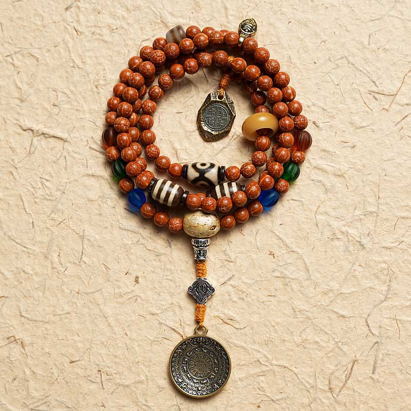 Tibet Bodhi Seed 108 Mala Beads Wisdom Peace Bracelet Necklace - Image 4