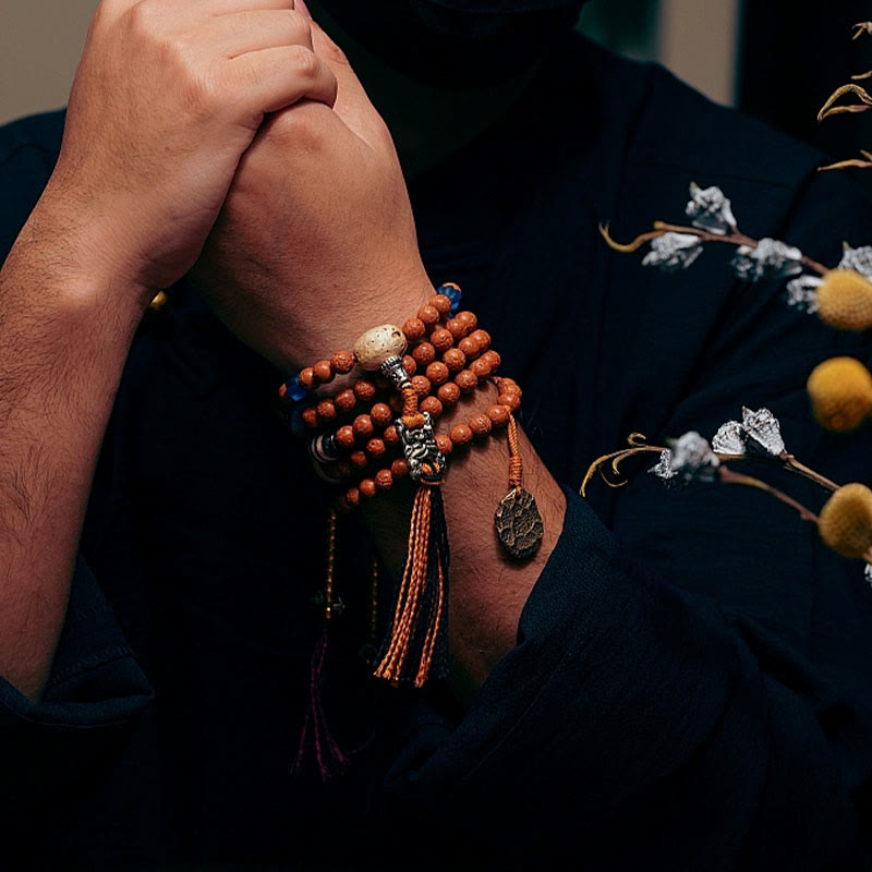 Tibet Bodhi Seed 108 Mala Beads Wisdom Peace Bracelet Necklace - Image 15