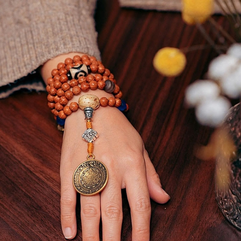 Tibet Bodhi Seed 108 Mala Beads Wisdom Peace Bracelet Necklace - Image 13