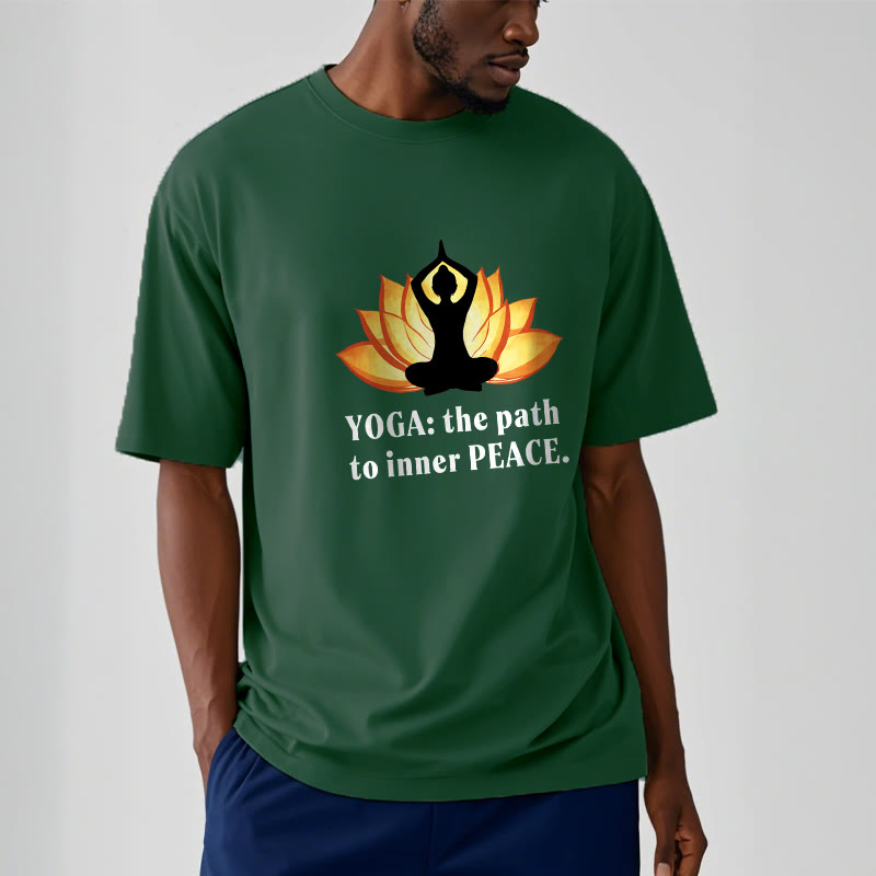 Yoga The Path To Inner Peace Lotus Tee T-shirt - Image 5