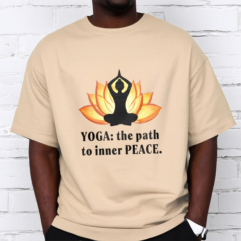 Yoga The Path To Inner Peace Lotus Tee T-shirt - Image 18