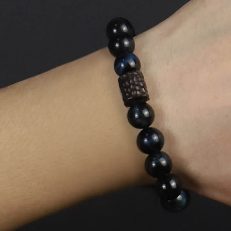 Tiger Eye Ebony Wood Beads Calm Bracelet - Image 14