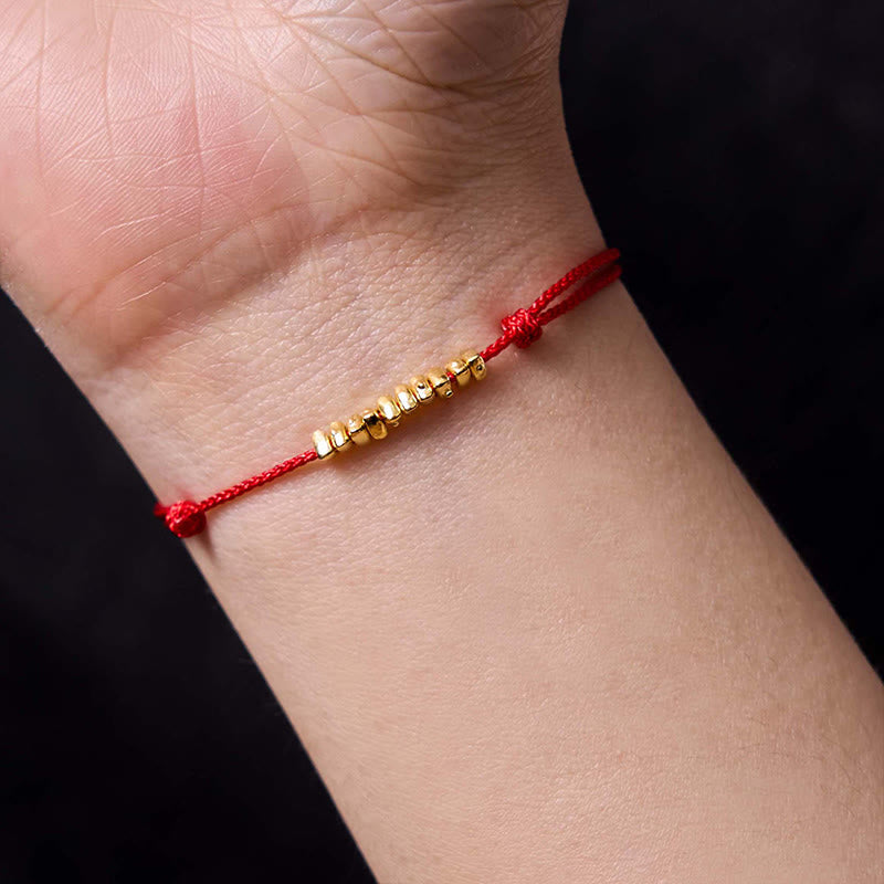 Handmade 925 Sterling Silver Small Pieces Protection Braided Ultra-Thin Rope Bracelet - Image 5