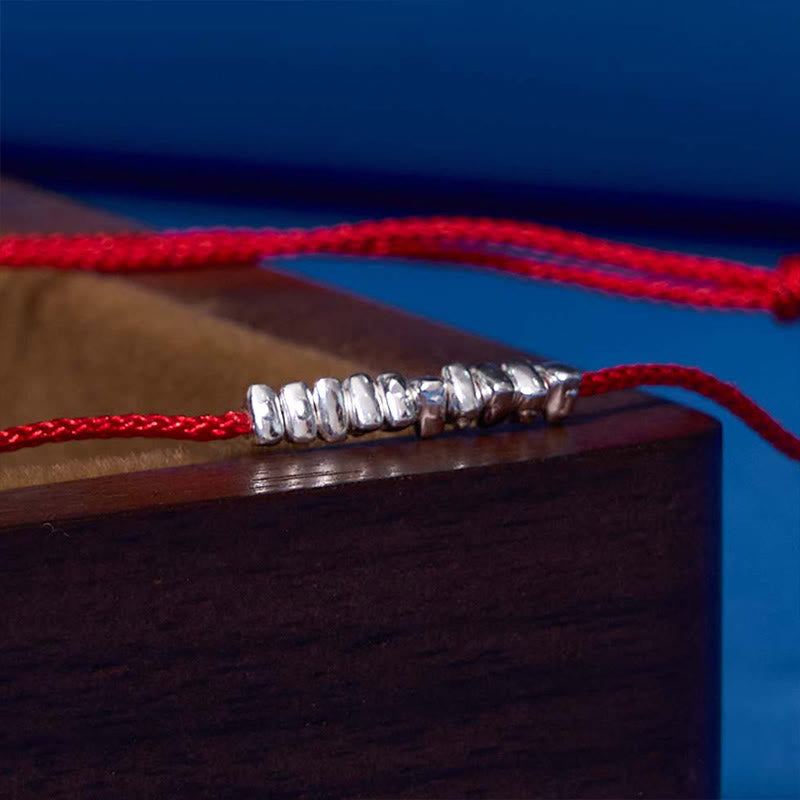 Handmade 925 Sterling Silver Small Pieces Protection Braided Ultra-Thin Rope Bracelet - Image 17