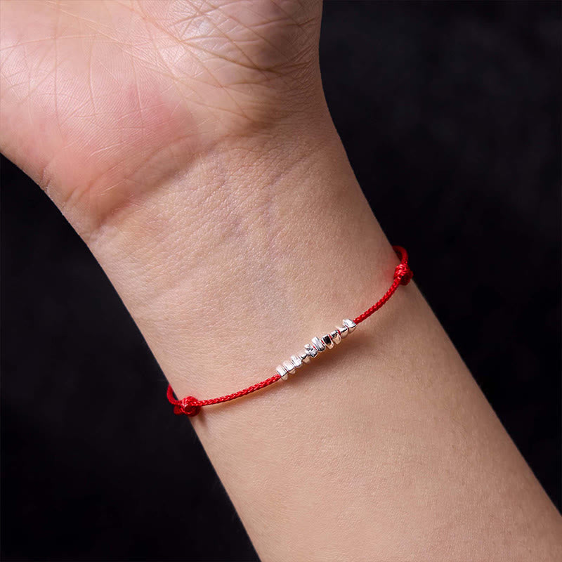 Handmade 925 Sterling Silver Small Pieces Protection Braided Ultra-Thin Rope Bracelet - Image 16