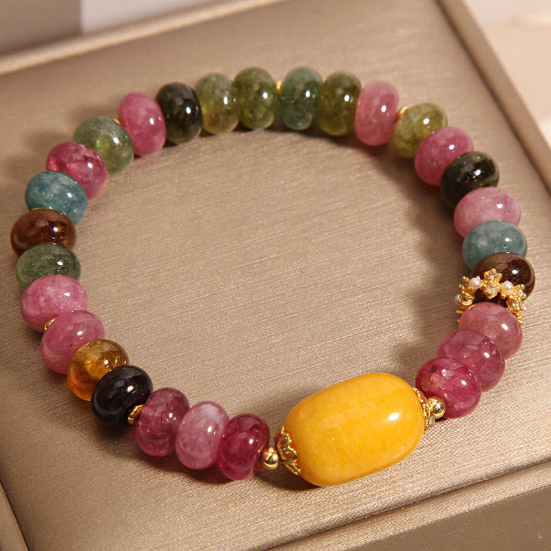 Natural Tourmaline Topaz Positive Bracelet