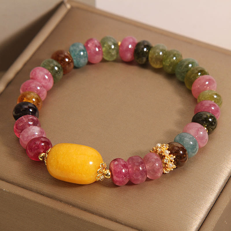 Natural Tourmaline Topaz Positive Bracelet - Image 5