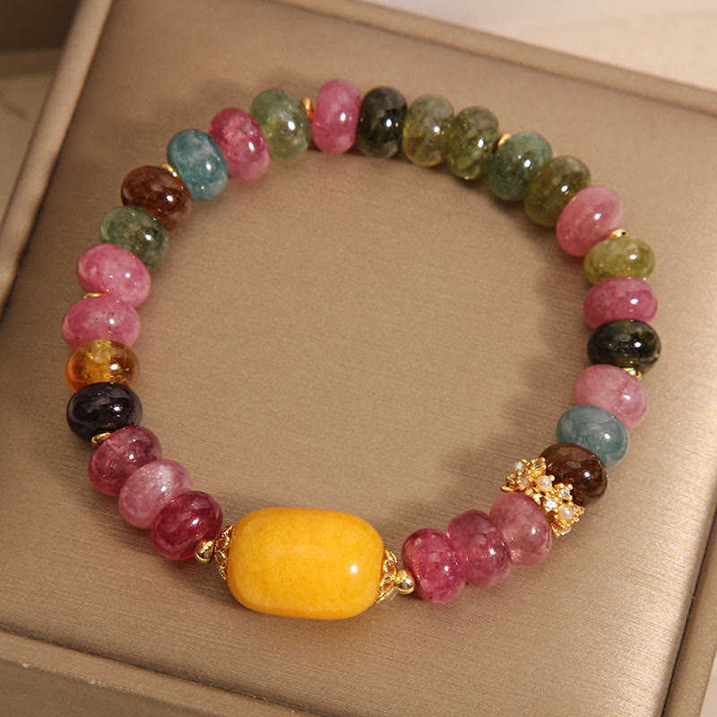 Natural Tourmaline Topaz Positive Bracelet - Image 3