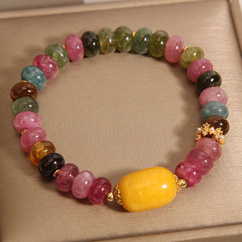 Natural Tourmaline Topaz Positive Bracelet - Image 4