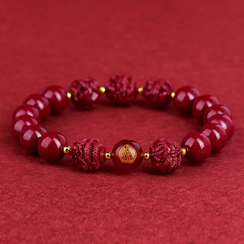 Chinese Zodiac Cinnabar Keep Away Evil Spirits Blessing Bracelet - Image 18