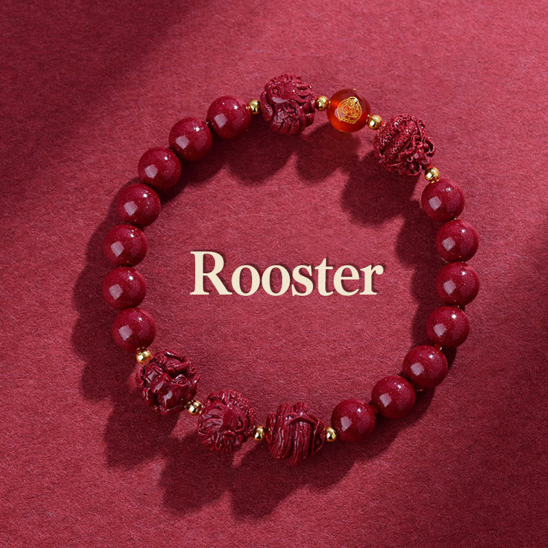 Chinese Zodiac Cinnabar Keep Away Evil Spirits Blessing Bracelet - Image 11