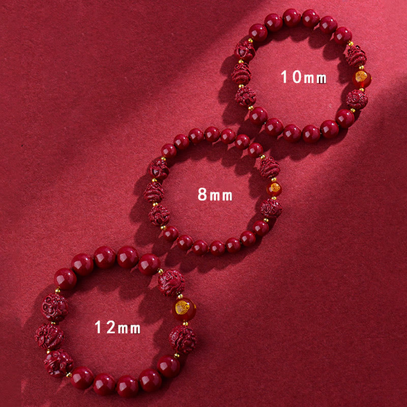 Chinese Zodiac Cinnabar Keep Away Evil Spirits Blessing Bracelet - Image 14