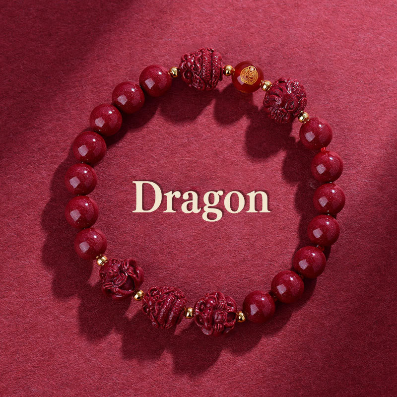 Chinese Zodiac Cinnabar Keep Away Evil Spirits Blessing Bracelet - Image 6