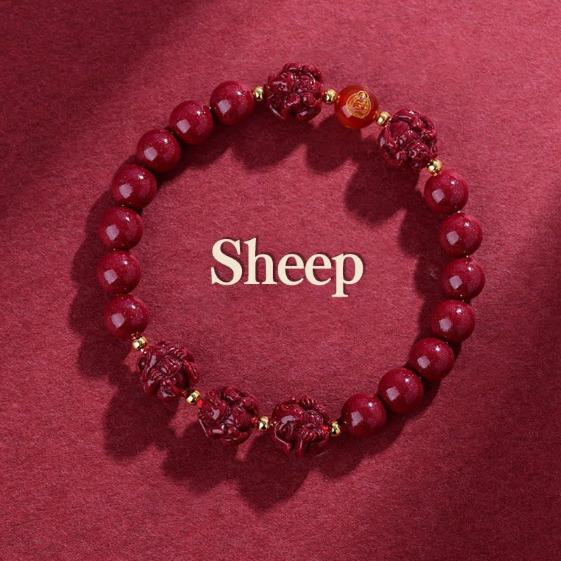 Chinese Zodiac Cinnabar Keep Away Evil Spirits Blessing Bracelet - Image 9