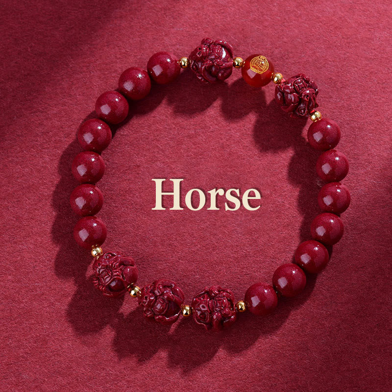 Chinese Zodiac Cinnabar Keep Away Evil Spirits Blessing Bracelet - Image 8