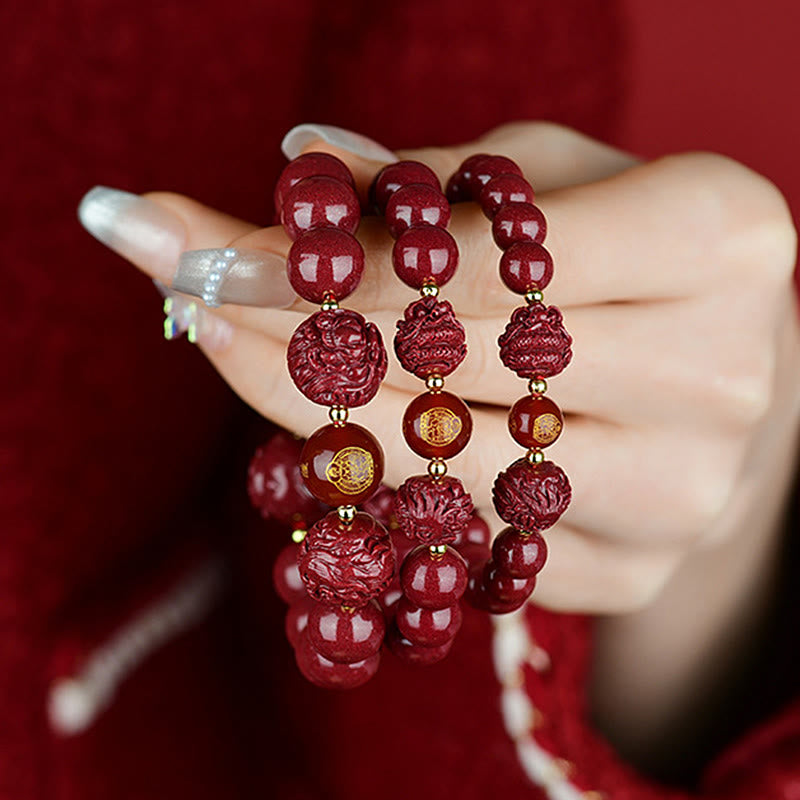 Chinese Zodiac Cinnabar Keep Away Evil Spirits Blessing Bracelet - Image 15