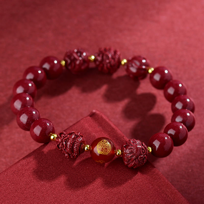 Chinese Zodiac Cinnabar Keep Away Evil Spirits Blessing Bracelet - Image 21