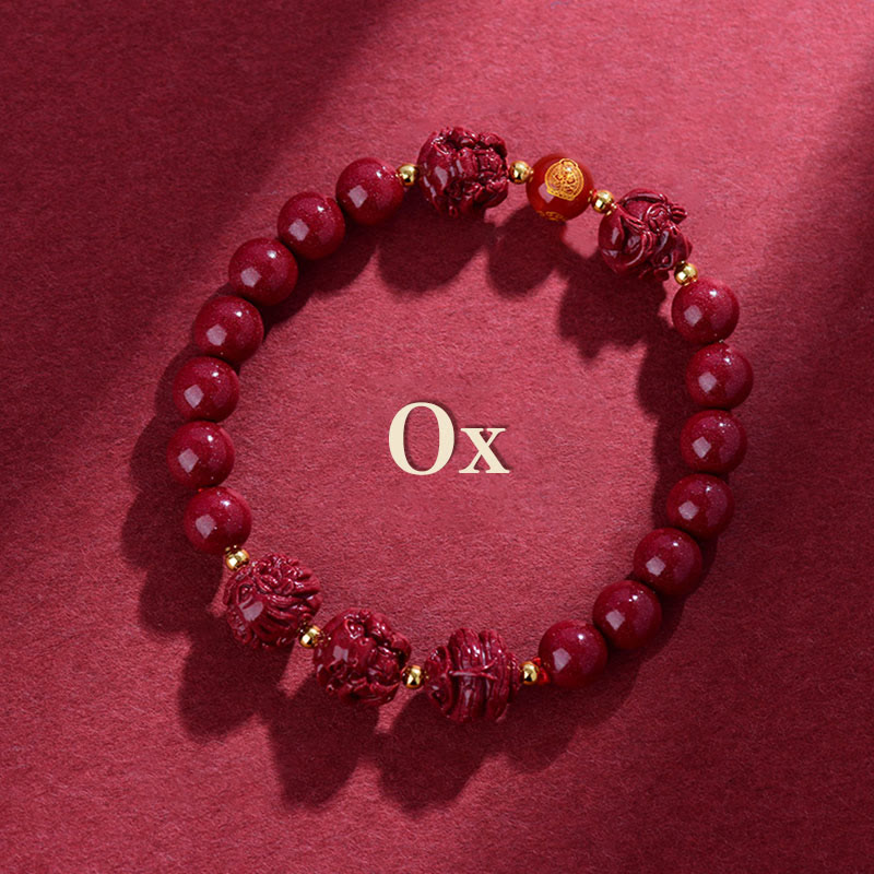 Chinese Zodiac Cinnabar Keep Away Evil Spirits Blessing Bracelet - Image 3